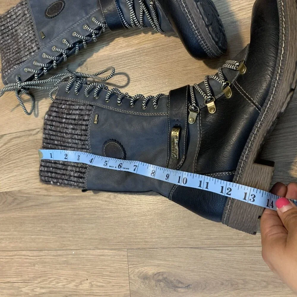 •Spring Step Ababi Mid-calf Women Water Resistant Brown Zip Boots Size 42 / 10.5 - Picture 3 of 10